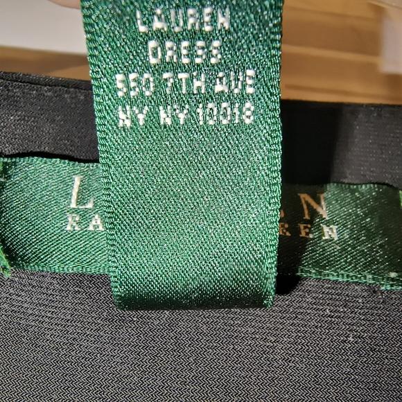 Lauren Ralph Lauren Beautiful Classic Jet Black Draped Dress (Size 6) - Picture 5 of 11